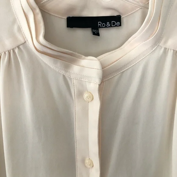 Ro & De Sleeveless Cream Blouse – Size Small - Picture 6 of 8